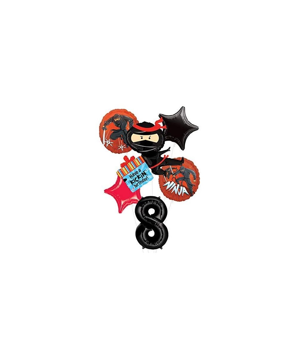 Ninja Birthday Party Supplies Have A Happy Kickin 8th Birthday Balloon Bouquet Decorations - CW18NYN5M27 $13.76 Balloons