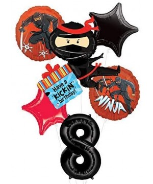 Ninja Birthday Party Supplies Have A Happy Kickin 8th Birthday Balloon Bouquet Decorations - CW18NYN5M27 $13.76 Balloons