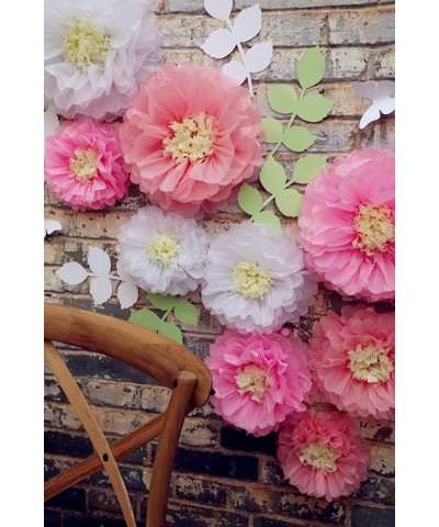 Tissue Paper Chrysanth Flowers with Butterfly and Olive Leaves for Wedding Baby Shower Nursery Room Parties & Events Decorati...