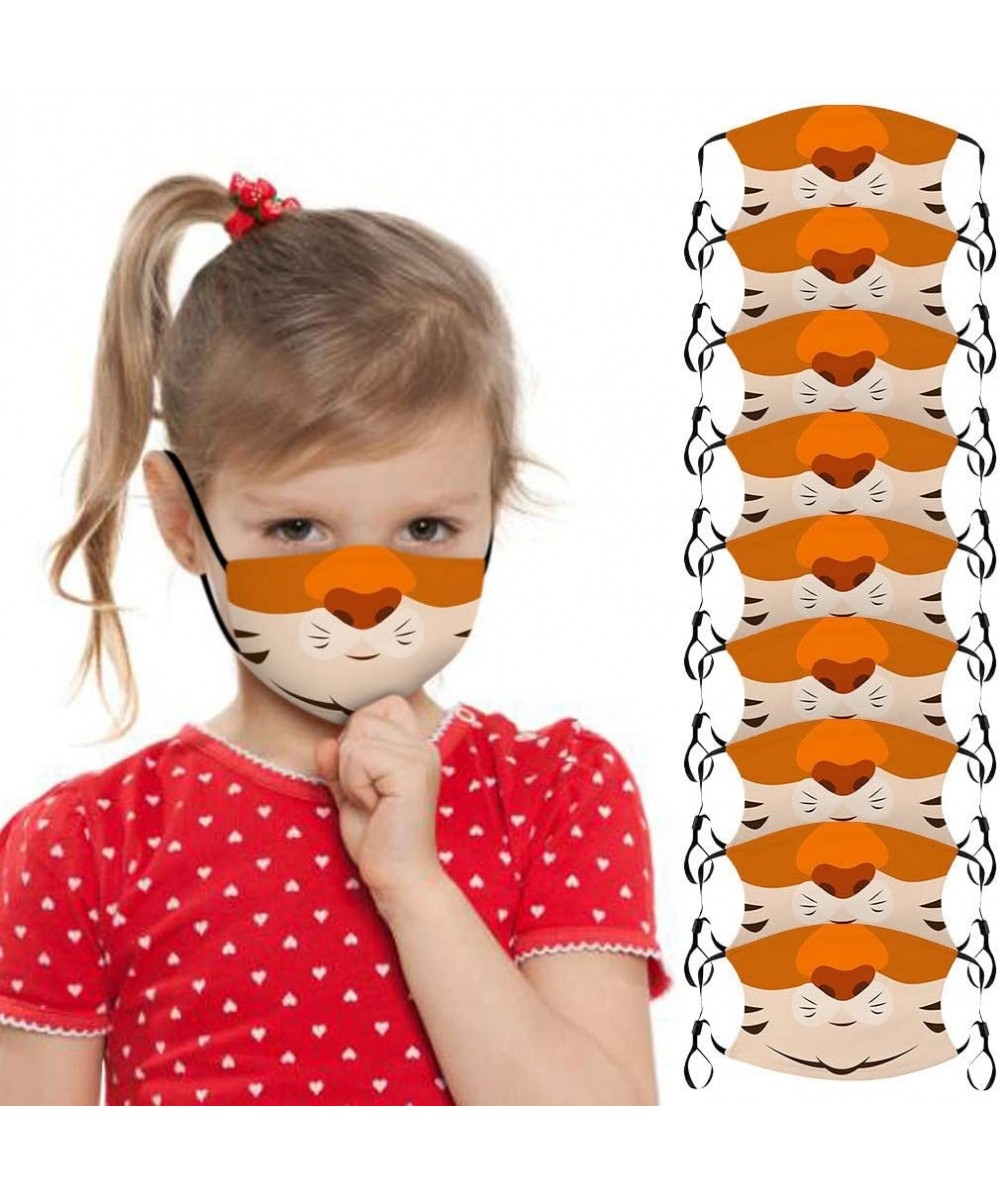 9PCS Kids Reusable Face_Mask Breathable Cartoon Pattern Washable Cotton Face Bandanas for Children - P - CR19H5SX8C7 $13.42 B...