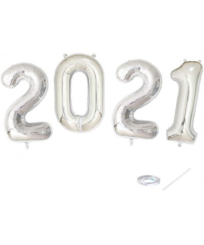 40inch Number Silver 2021 Foil Balloons Graduation Balloons New Year Festival Party Decorations Graduation Event Anniversary ...