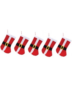 4 Pack Santa Suit Stockings - 18 inch - 4 Pack (Santa Belt) - CC11RXS8GS7 $6.77 Stockings & Holders