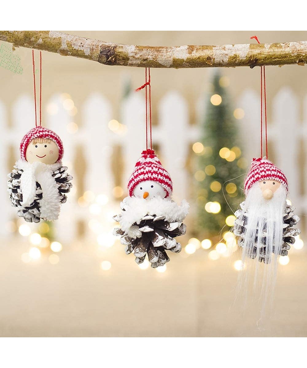 Christmas Tree Ornaments Plush Pine Cone Mini Doll Charm Holiday Decor Pack of 3 (Style 2) - Style 2 - CT18LEEA8RH $5.95 Orna...