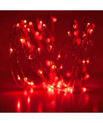 5m Copper Wire Lamp Fairy 50LED Light Battery Powered Wedding Party Home Decor Pink - Pink - C019H2THL0Y $7.25 Indoor String ...