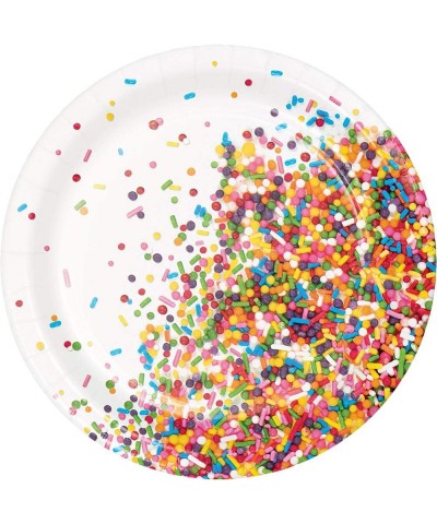 Confetti Sprinkles Birthday Party Supplies- Tableware for 16 Dinner Plates- Dessert Plates- Napkins- Table Cover- Happy Birth...