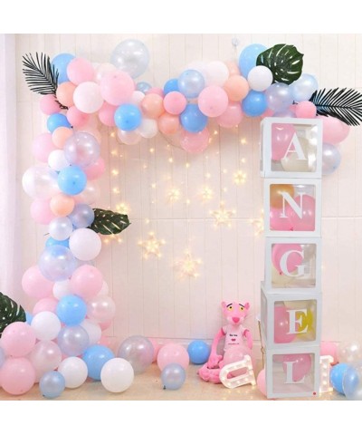 5 pcs Baby Boxes with Letters for Baby Shower - Baby Shower Decor for Boy or Girl - DIY Transparent Bridal Shower- Gender Rev...