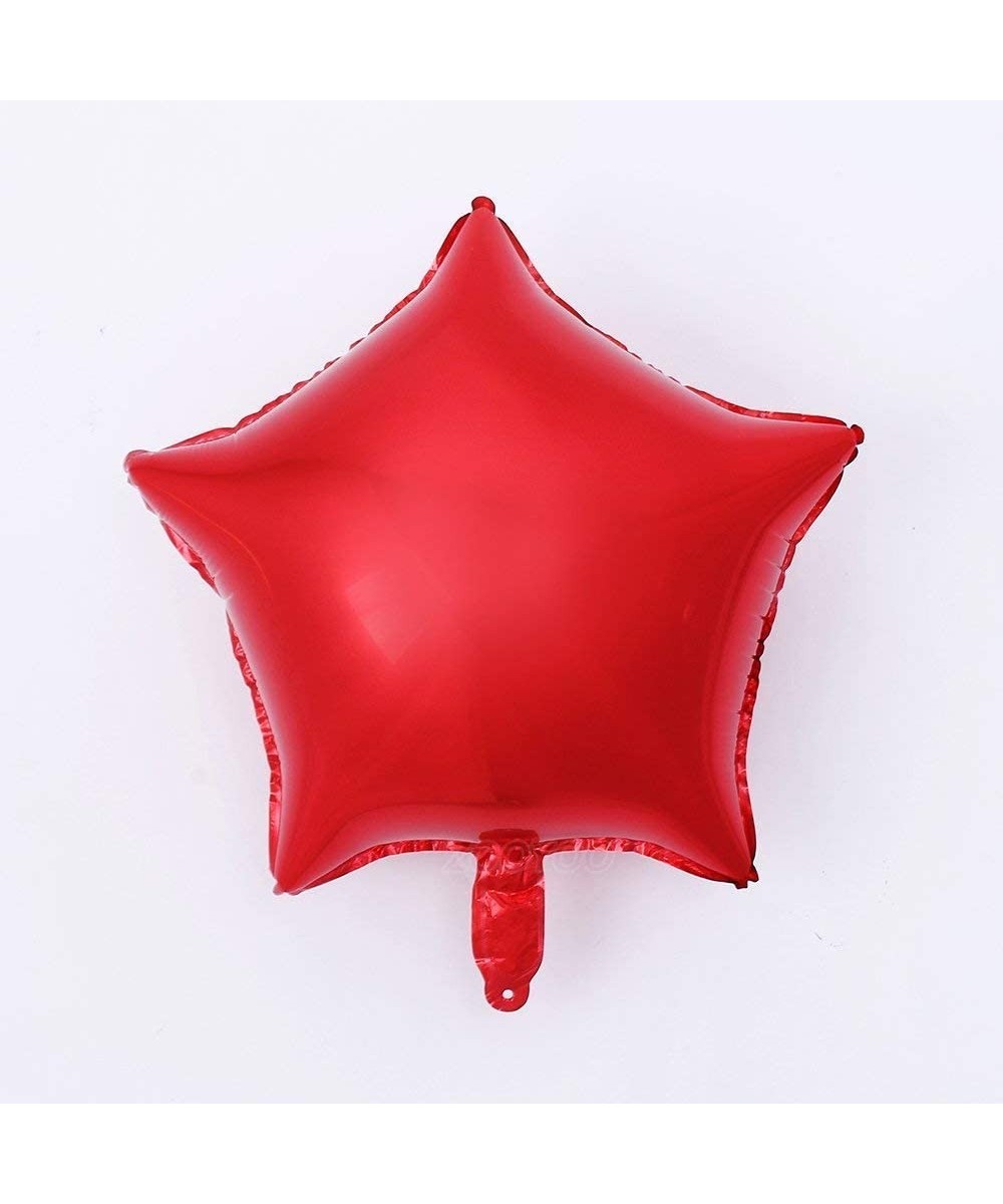 24inch Red Giant Twinkle Stars Foil Mylar Balloons Baby Shower Helium Balloons for Party Decorations-Pack of 12 - Red - CV193...