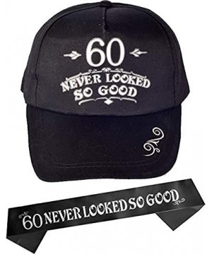 60th Birthday Gifts for Men- 60th Birthday Hat and Sash Men- 60 Never Looked So Good Baseball Cap and Sash- 60th Birthday Par...