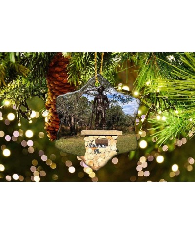 Sebring Highlands Hammock State Park Florida USA America Christmas Ceramic Ornament Xmas Tree Decor Souvenirs Double Sided Sn...