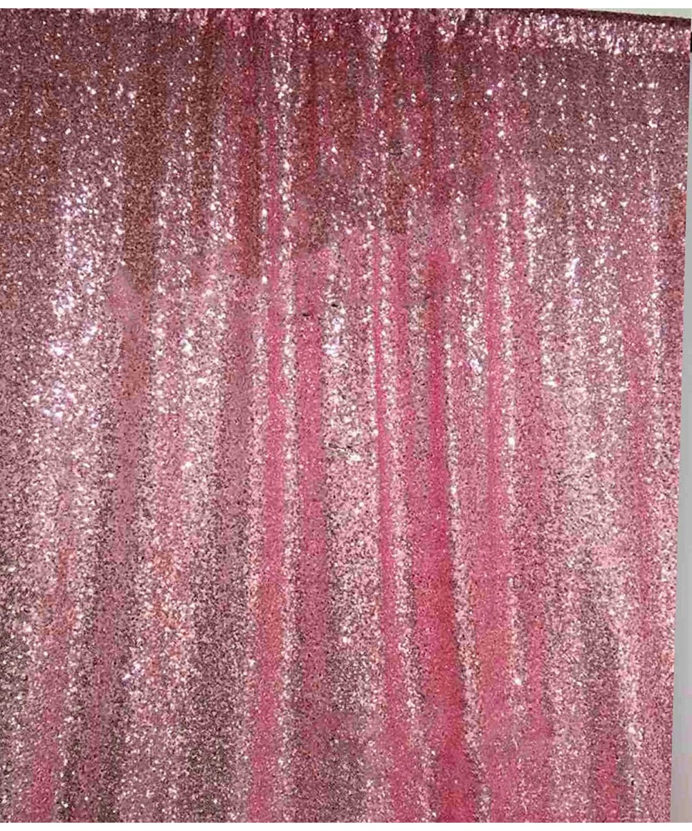 Sequin Backdrop-4FTx6FT-FuchsiaPink-Sequin Drapes-Shimmer Sequin Fabric Backdrop Photo Booth(4FTx6FT) - Fuchsia Pink - C712O5...