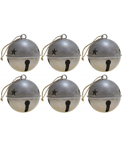 Jingle Bell Ornaments- 3.35-inch Diameter- 6-Pack (Silver) - Silver - CB1882UAHL2 $15.28 Ornaments