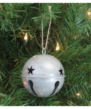 Jingle Bell Ornaments- 3.35-inch Diameter- 6-Pack (Silver) - Silver - CB1882UAHL2 $15.28 Ornaments