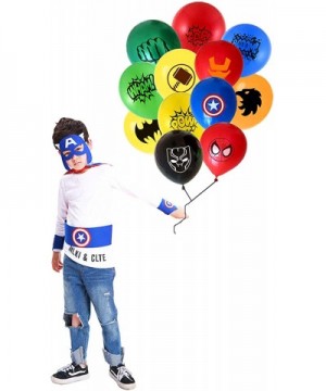 Superhero Masks- Superhero balloon. 12 Balloons 12 inch- 12 Masks. Party Favors for Kids. Birthday Supplies - CM18NC9Z48W $12...