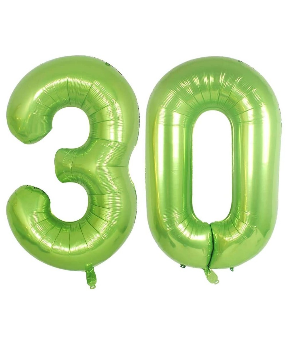 Green Foil 40 in 30 Helium Jumbo Number Balloons- 30th Birthday Decoration Digital Balloon for Women or Men- 30 Year Old Part...