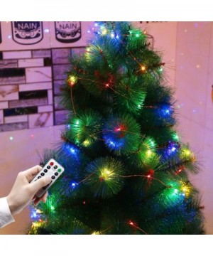 Fairy Lights 2 Pack 33FT 100 LED Christmas Lights with Remote Control & Timer Waterproof 8 Mode Adjustable Copper Wire String...