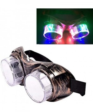 LED Flashing Glasses Vintage Goggles - Colorful Light Up Party Favors for Halloween Christmas Birthday Rave (bronze) - Bronze...