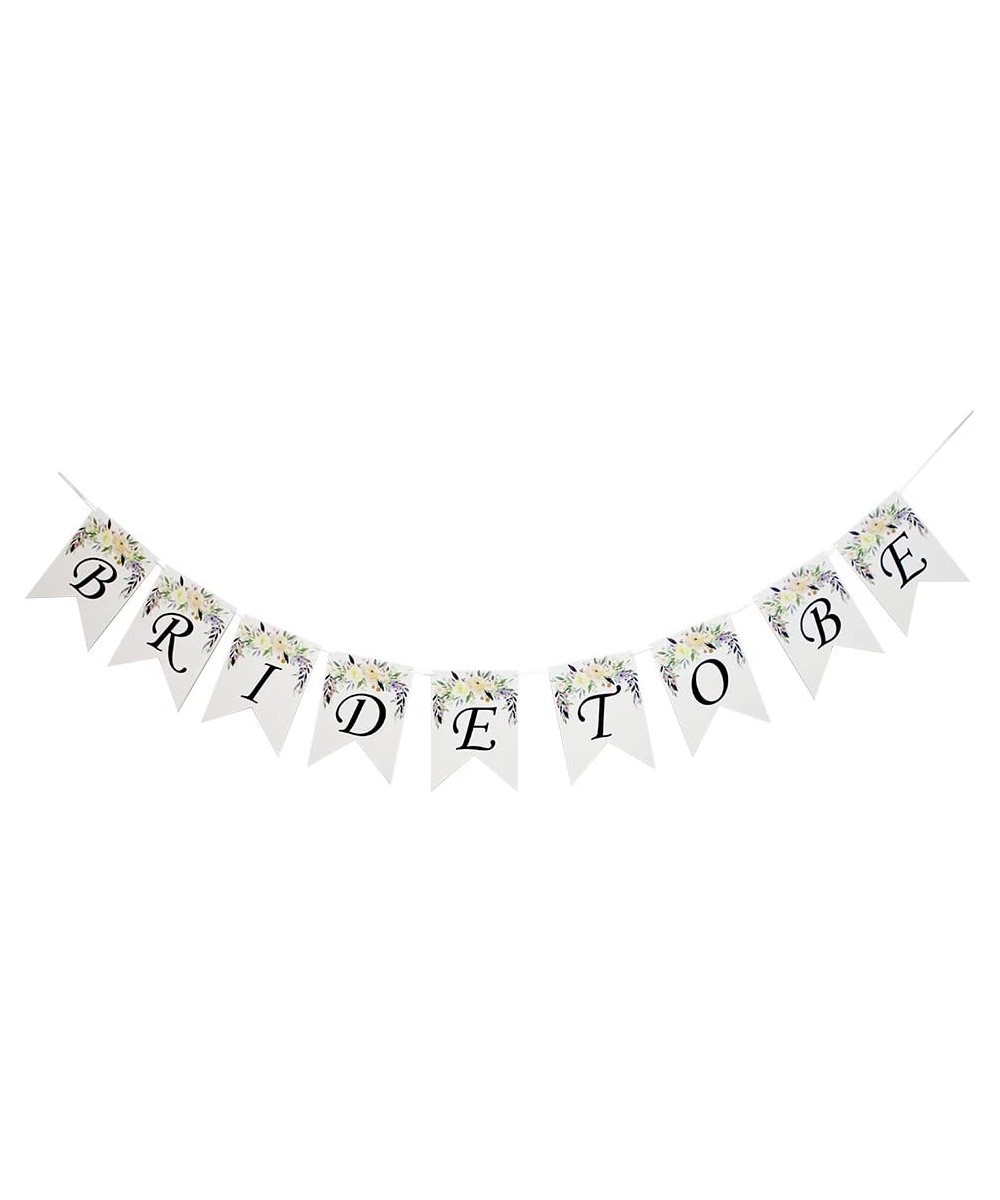 AERZETIX Bride To Be White Banner Flower Wedding Engagement Bride Shower Hen Night Party Decorations Supplies - CN18D3QCU7Q $...