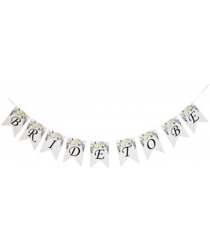 AERZETIX Bride To Be White Banner Flower Wedding Engagement Bride Shower Hen Night Party Decorations Supplies - CN18D3QCU7Q $...