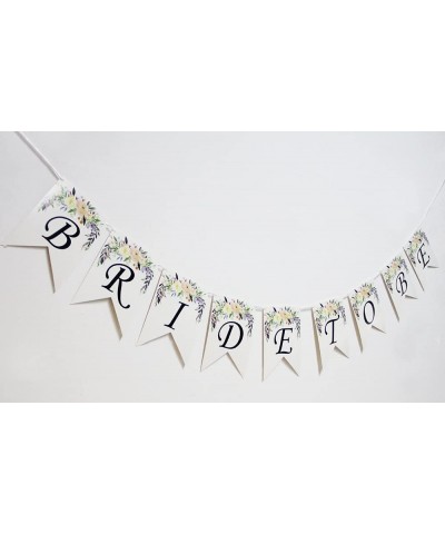 AERZETIX Bride To Be White Banner Flower Wedding Engagement Bride Shower Hen Night Party Decorations Supplies - CN18D3QCU7Q $...