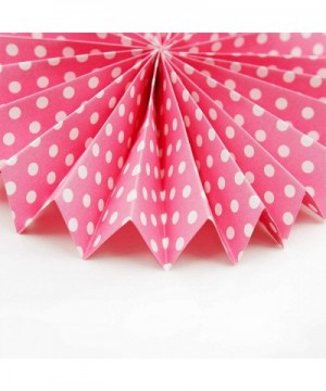 6 pcs/Set Party Paper Fans Set- Party Decoration Supplies for Birthday Wedding Graduation- Events Accessories - Light Pink 6 ...
