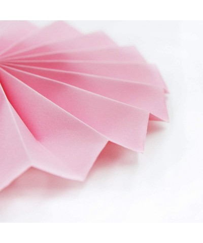 6 pcs/Set Party Paper Fans Set- Party Decoration Supplies for Birthday Wedding Graduation- Events Accessories - Light Pink 6 ...