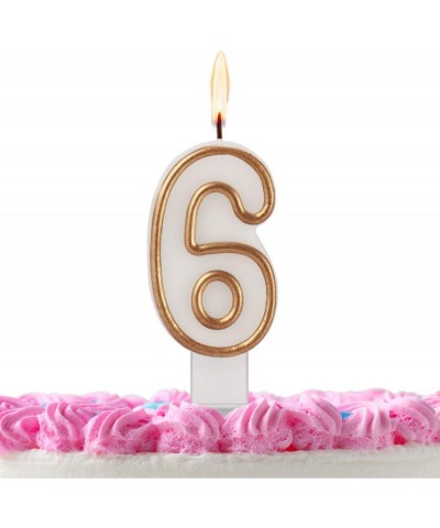 Birthday Candles- Gold White Birthday Candles Numbers for Birthday Cakes- Birthday Numbers Candles for Christmas/Birthday/Wed...