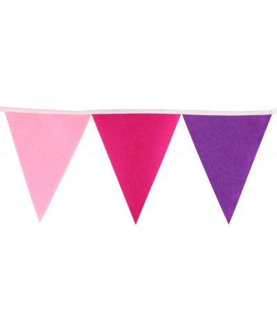 Multi-Colored Felt Flags Bunting Banner Garlands for Wedding- Birthday Party- Outdoor & Home Decoration (Pink) - pink- purple...