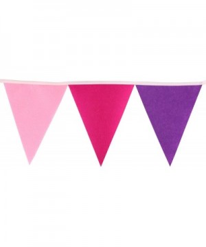 Multi-Colored Felt Flags Bunting Banner Garlands for Wedding- Birthday Party- Outdoor & Home Decoration (Pink) - pink- purple...