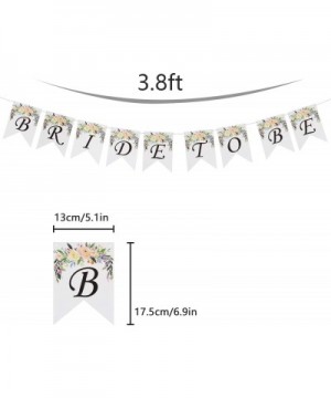 AERZETIX Bride To Be White Banner Flower Wedding Engagement Bride Shower Hen Night Party Decorations Supplies - CN18D3QCU7Q $...