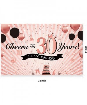 Luxiocio Happy 30th Birthday Party Decorations - Cheers to 30 Years Backdrop Banner - Rose Gold Thirty Birthday 30th Annivers...