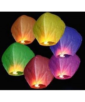 Rainbow Love 10 Pack Multicolor Color Chinese Sky Lanterns Wish Balloon Wishing Lamp Wishing Light for Wedding Birthday Chris...