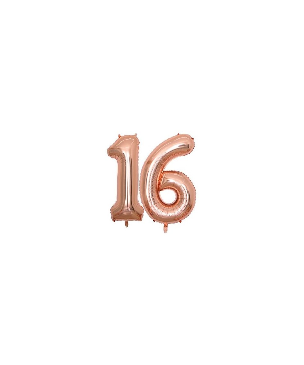 40 inch Jumbo 16th Rose Gold Foil Balloons for Birthday Party Supplies-Anniversary Events Decorations and Graduation Decorati...