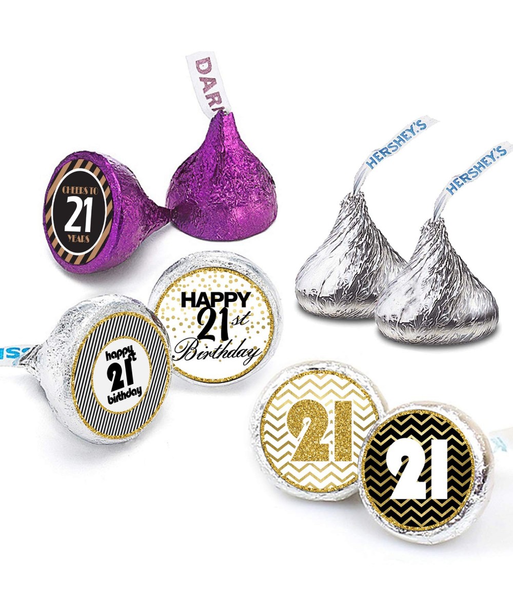 Happy 21th Birthday Stickers For 21 Years Old Party Decoration - Birthday Favor Labels -240 Count - 21 - CB18AHHL08Z $4.85 Ba...