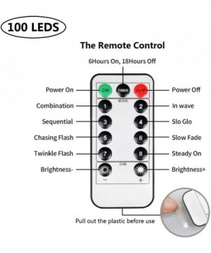Globe String Lights for Bedroom Battery - 33ft 100 Led String Lights with Remote Controller-Battery Operated String Lights-De...