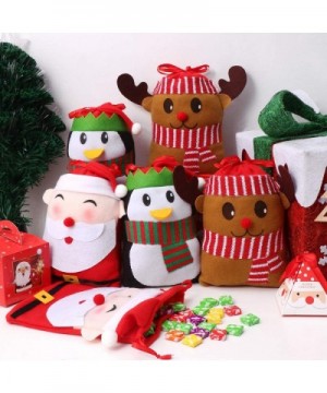 6PCS Large Christmas Candy Bags Gift Treat Bags for Favors and Decorations- Super Cute Santa Claus- Deer- Penguin - CX18UAEWU...