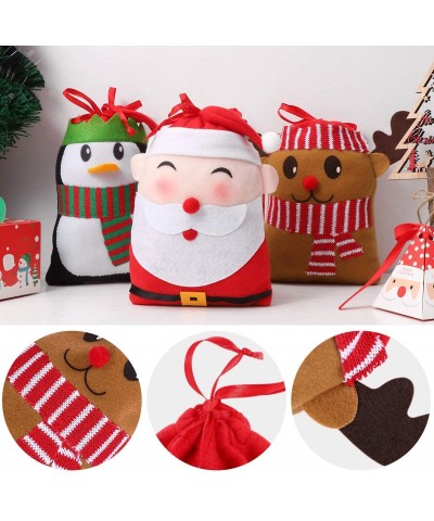 6PCS Large Christmas Candy Bags Gift Treat Bags for Favors and Decorations- Super Cute Santa Claus- Deer- Penguin - CX18UAEWU...