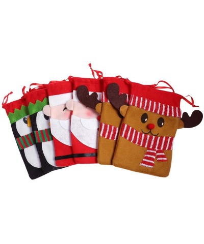 6PCS Large Christmas Candy Bags Gift Treat Bags for Favors and Decorations- Super Cute Santa Claus- Deer- Penguin - CX18UAEWU...