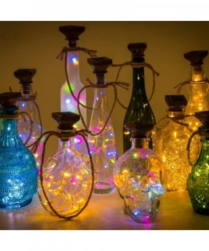 Solar Powered Wine Bottle Lights- 6 Pack 20 LED Waterproof Outdoor Solar Fairy String Cork Lights for Wedding Christmas-Holid...