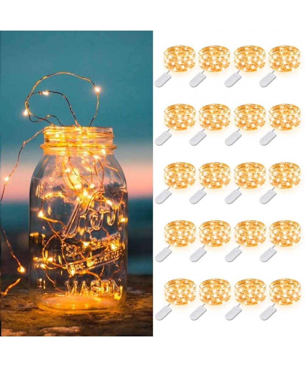 20 Pack Fairy Lights Battery Operated- 3.3ft 20 LED Mini Waterproof Fairy String Lights Copper Wire Firefly Starry Lights for...