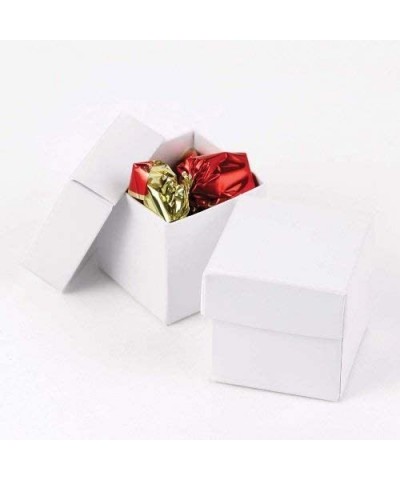 Two-Piece Favor Boxes- 2-Inch- White Shimmer- 25 Count - White Shimmer - C71123TJU27 $13.76 Favors