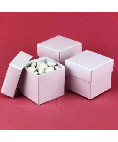 Two-Piece Favor Boxes- 2-Inch- White Shimmer- 25 Count - White Shimmer - C71123TJU27 $13.76 Favors