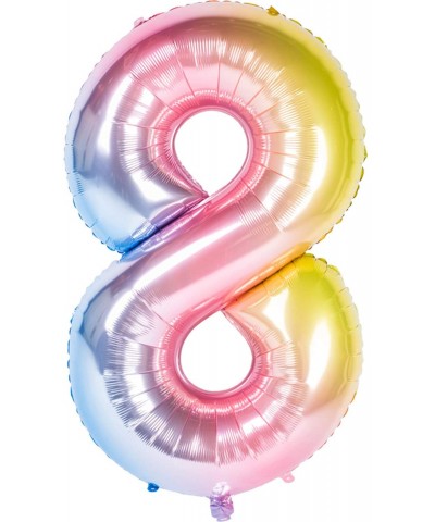 40 Inch Giant Foil Balloons Gradient Color Number Ballons Rainbow Party Balloons-Number 8 - Rainbow 8 - CL18SL86S65 $4.44 Bal...