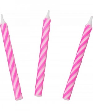 Classic Striped Spiral Birthday Candles Party Supplies- 24 Count Per Pack- 1-Pack Pink - Pink - CD18QGSWR7Z $6.32 Cake Decora...