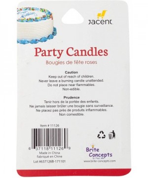 Classic Striped Spiral Birthday Candles Party Supplies- 24 Count Per Pack- 1-Pack Pink - Pink - CD18QGSWR7Z $6.32 Cake Decora...