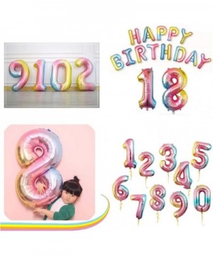 40 Inch Giant Foil Balloons Gradient Color Number Ballons Rainbow Party Balloons-Number 8 - Rainbow 8 - CL18SL86S65 $4.44 Bal...