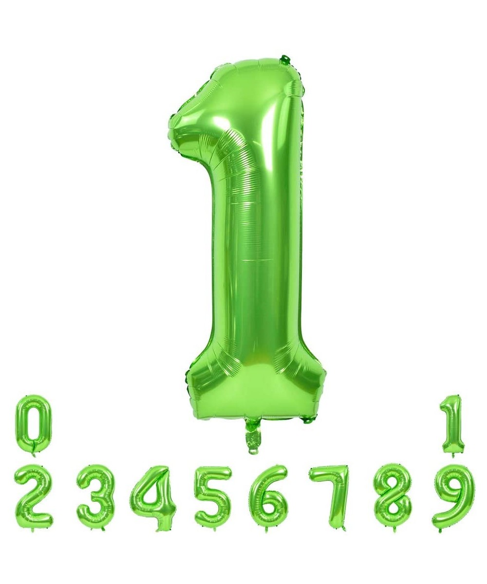 40 Inch Large Green Numbers Balloons 0-9- Number 1 Digit 1 Helium Balloons- Foil Mylar Big Number Balloons for Birthday Party...