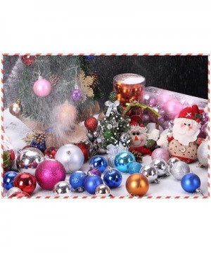 Classic Christmas Tree Decor Balls Supplies- Glitter&Mirrored&Matte Surface Finishes Design- Multi-Colored Christmas Tree Orn...
