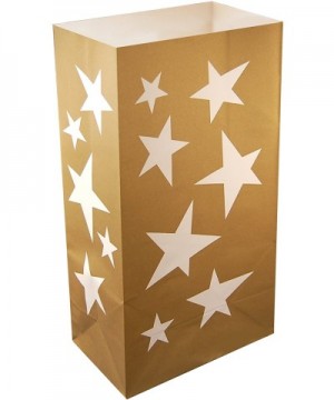 47024-24 Count Star Luminaria Bags - Stars - CR11F3EILDX $12.00 Luminarias