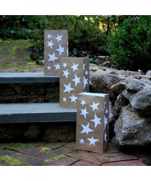 47024-24 Count Star Luminaria Bags - Stars - CR11F3EILDX $12.00 Luminarias