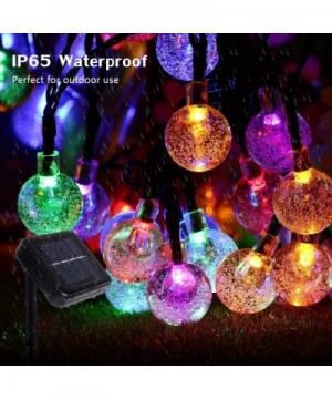 2 Pack Solar Globe String Lights 30 LED 21.3Ft 8 Modes Waterproof Colorful Solar Fairy Lights Outdoor Decorative for Garden- ...